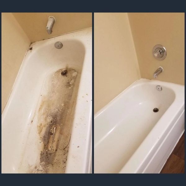 Before & after bathtub restoration